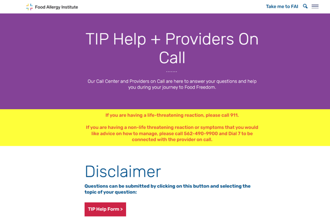 TIP Help Form Button
